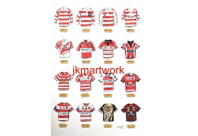 Leigh Leopards Retro Shirts Wall Art Print